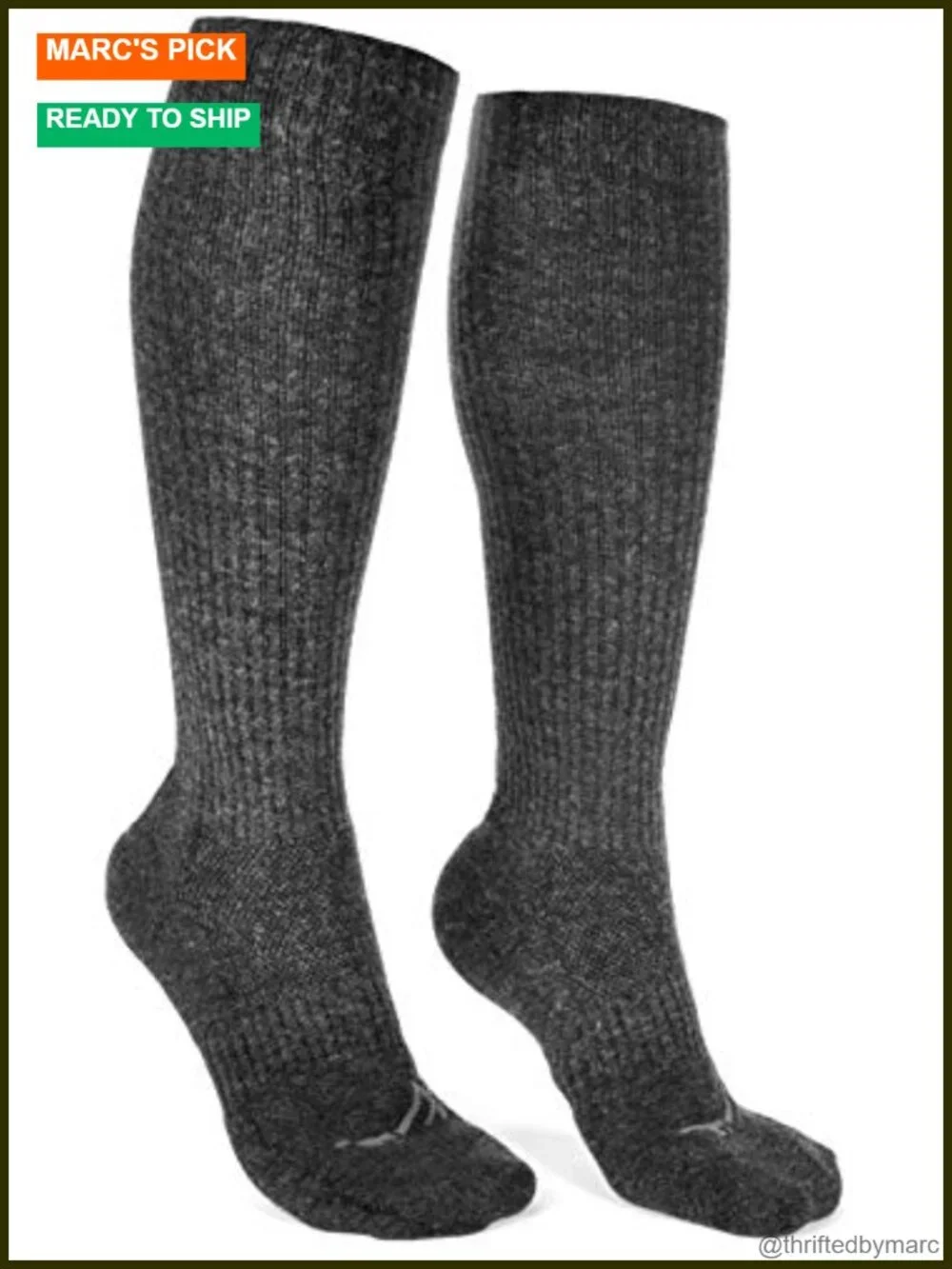 Knee-High Merino Wool Compression Socks 25-30 mmHg Unisex